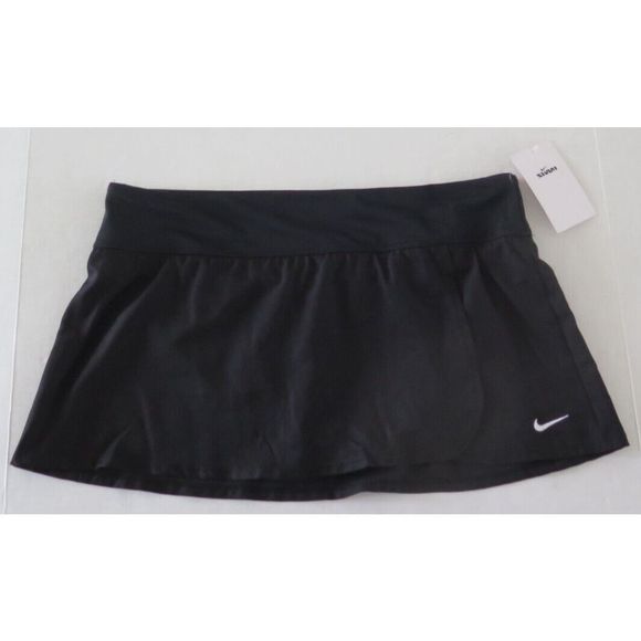 Nike NESSA391 001 Women's Sz L Black Solid Element Swim Boardskirt - Picture 3 of 8
